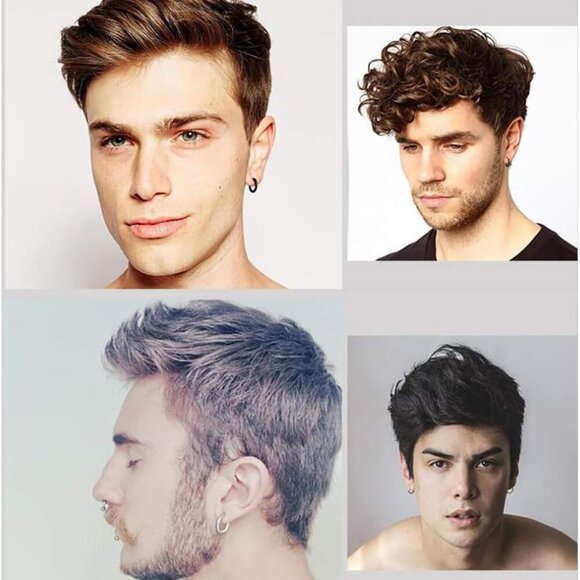 Hypoallergenic 316L Stainless Steel Small Silver Hoop Earrings for Men and Women - Picture 6 of 7